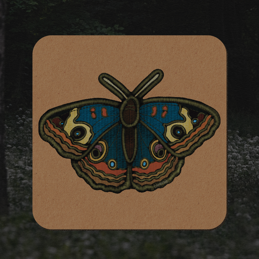 Blue Hawkeye Moth Sticker