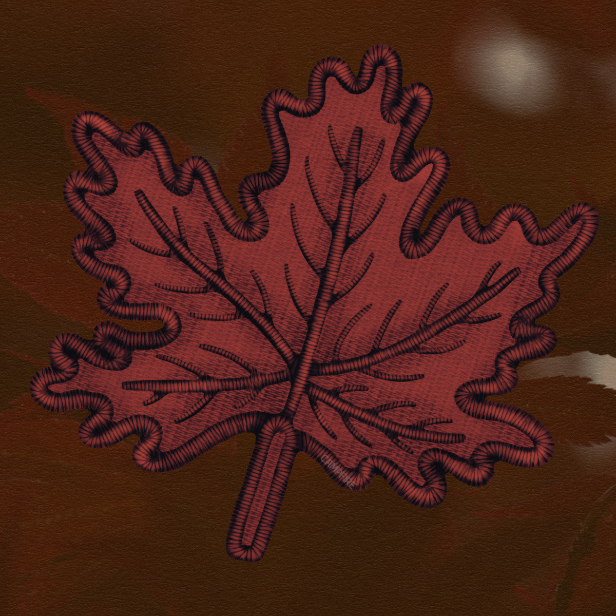 Red Maple Leaf Sticker