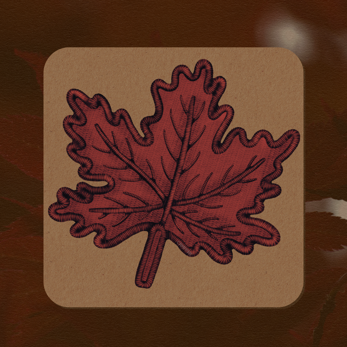 Red Maple Leaf Sticker