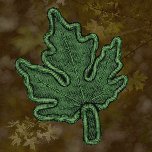Silver Maple Leaf Sticker