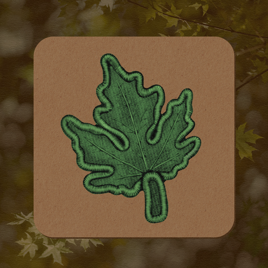Silver Maple Leaf Sticker